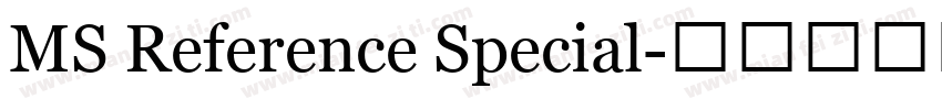 MS Reference Special字体转换